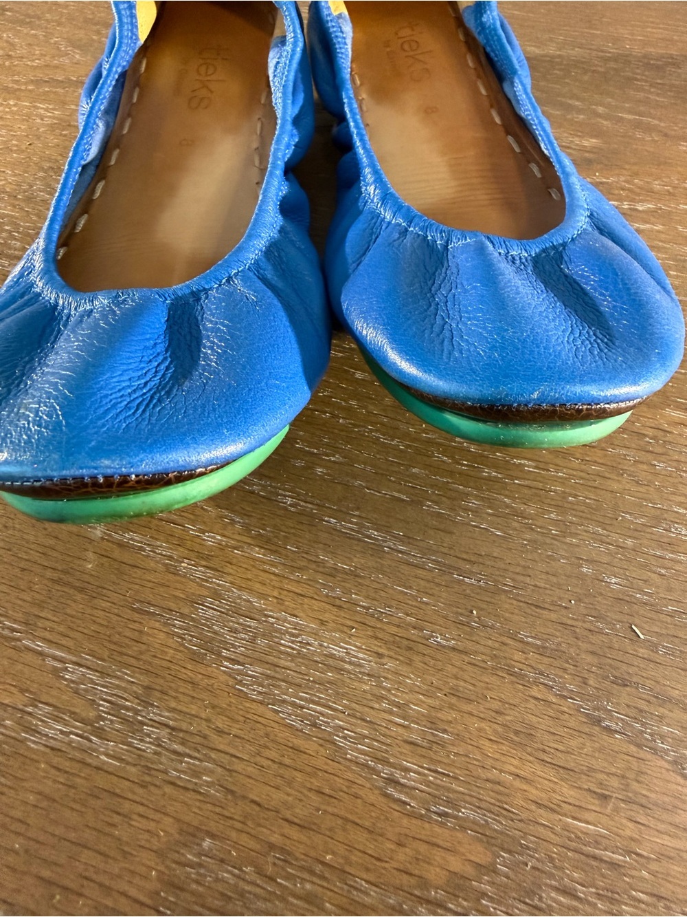 Tieks Blue Women’s Leather Ballet Flats - Picture 3 of 10